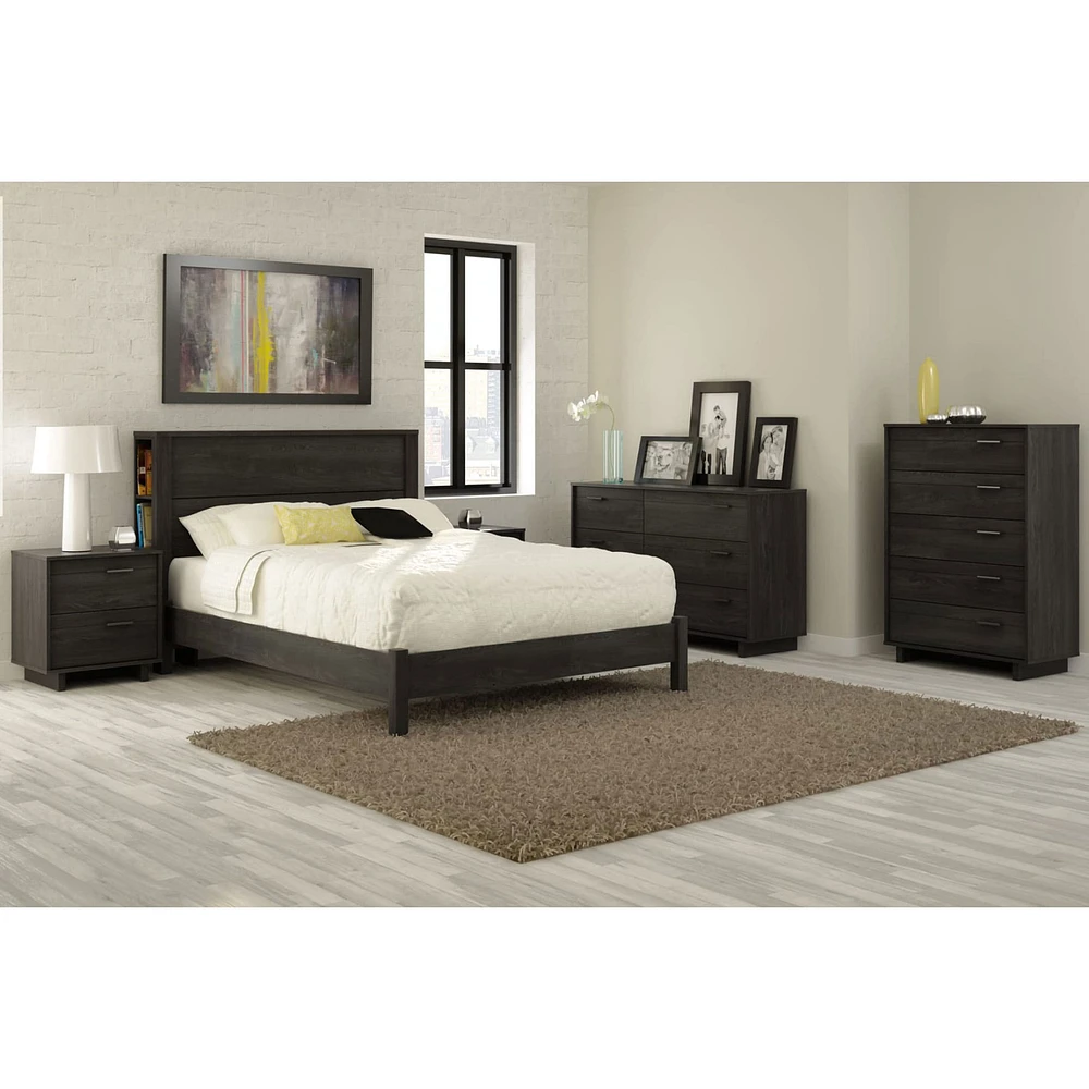 Commode Double 6 Tiroirs Fynn - Chêne Gris