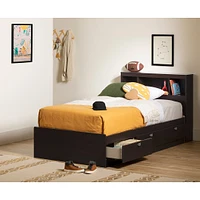 Lit Matelot Simple 3 Tiroirs Spark - Chocolat