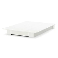 Lit Double Plateforme Avec Tiroir Holland - Blanc Solide