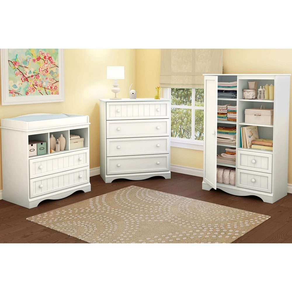 Commode à Porte Savannah - Blanc Solide
