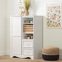 Commode à Porte Savannah - Blanc Solide