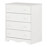 Commode 4 Tiroirs Angel - Blanc Solide