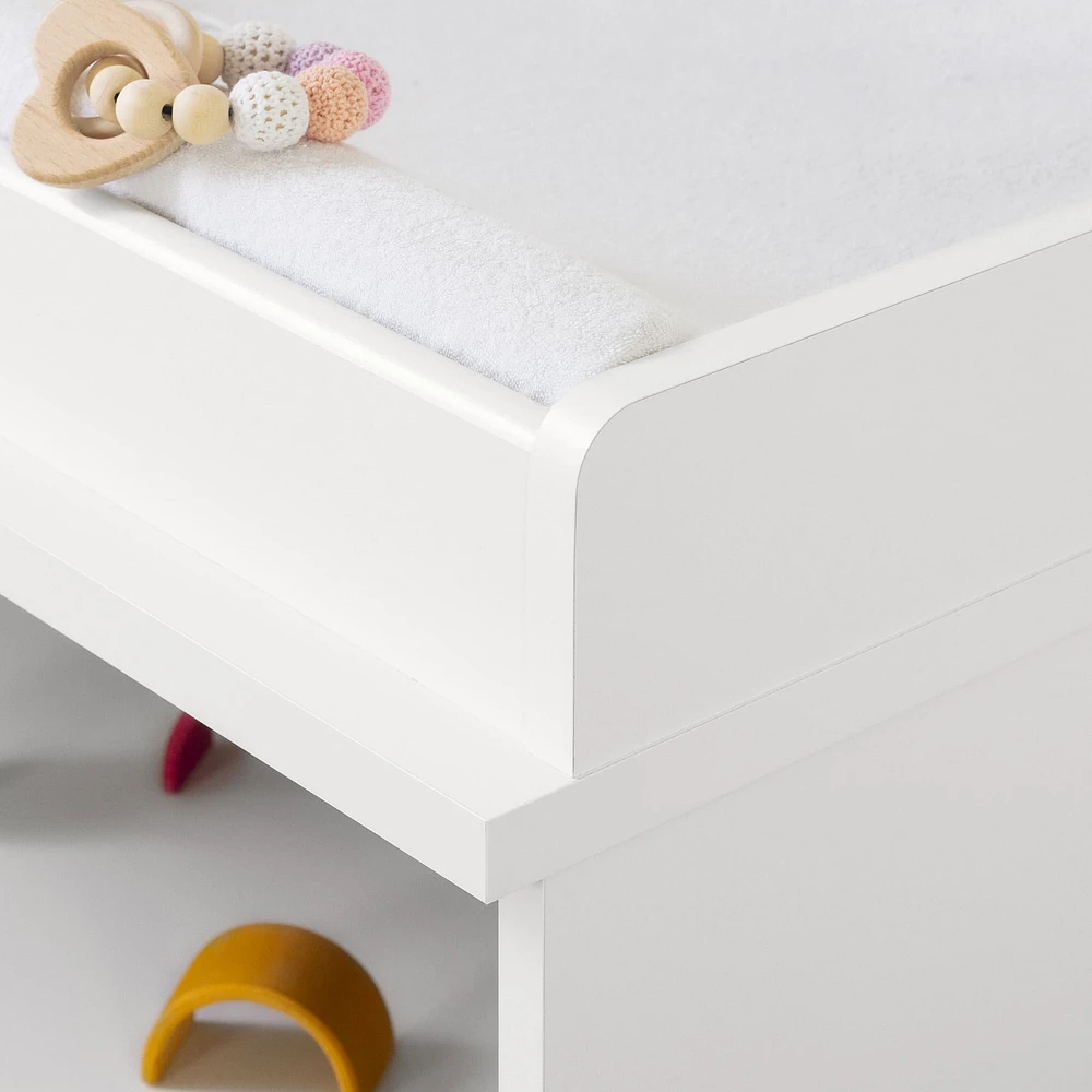 Table à Langer Avec Rangement Reevo - Blanc Solide