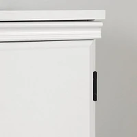 Armoire de Rangement 2 Portes - Morgan Blanc Solide