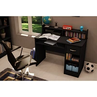 Desk with Keyboard Tray - Axess Pure Black