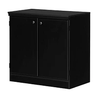 Armoire de Rangement 2 Portes - Morgan Noir Solide