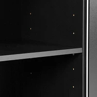 Armoire de Rangement 2 Portes - Morgan Noir Solide
