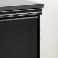 Armoire de Rangement 2 Portes - Morgan Noir Solide