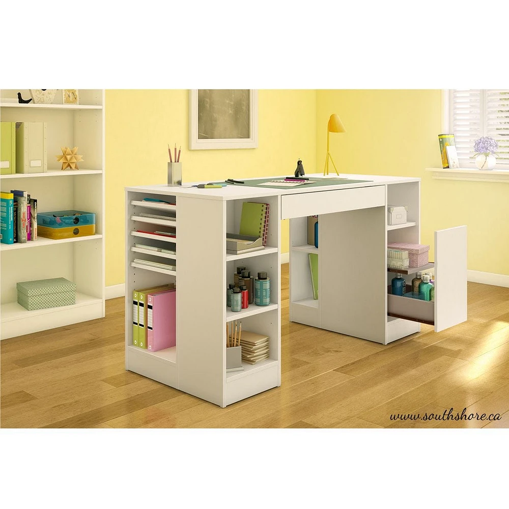 Table de Travail Crea - Blanc Solide