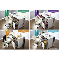 Table de Travail Crea - Blanc Solide