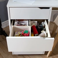 Table de Couture sur Roulettes - Crea Blanc Solide