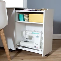 Table de Couture sur Roulettes - Crea Blanc Solide