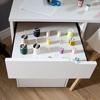 Table de Couture sur Roulettes - Crea Blanc Solide