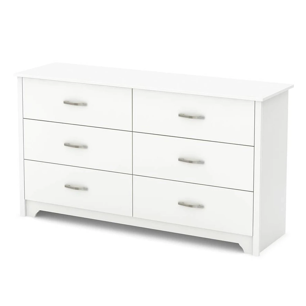 6 drawers chest white fusion