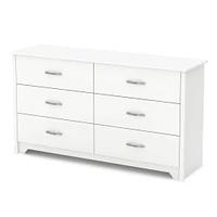 6 drawers chest white fusion