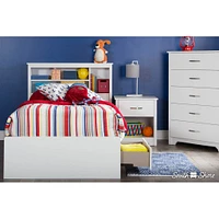 Commode 5 Tiroirs Fusion - Blanc Solide