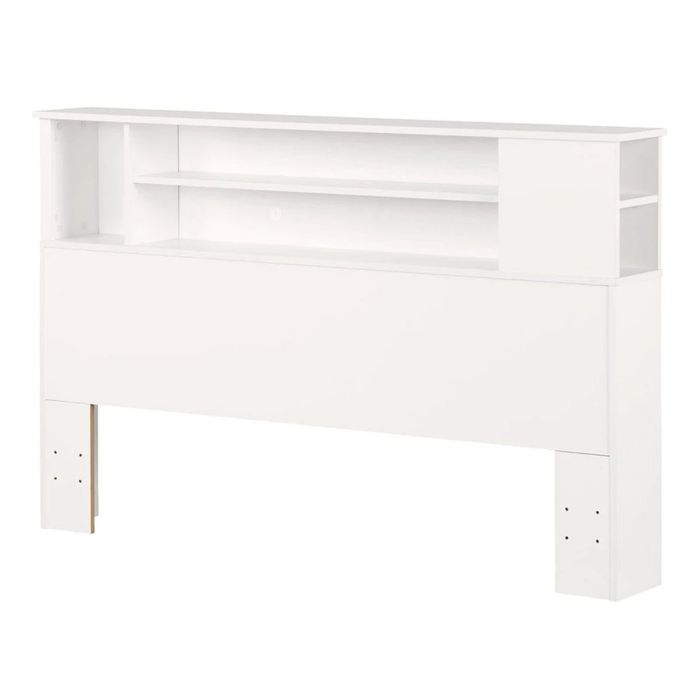 Fusion Double/Queen Bookcase Headboard - Pure White