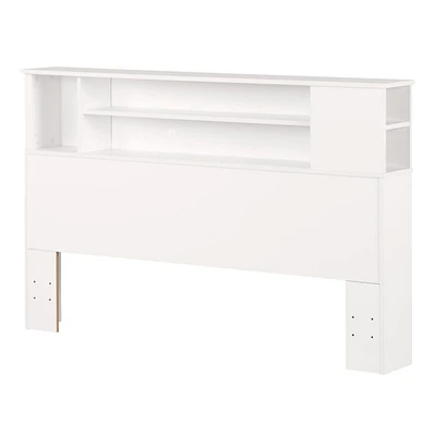 Fusion Double/Queen Bookcase Headboard - Pure White 