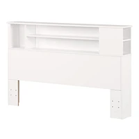 Fusion Double/Queen Bookcase Headboard - Pure White 