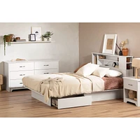 Fusion Double/Queen Bookcase Headboard - Pure White 