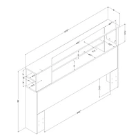 Fusion Double/Queen Bookcase Headboard - Pure White 