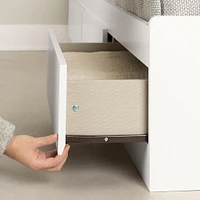 Lit Simple Matelot 3 Tiroirs - Fusion Blanc solide