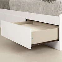 Lit Simple Matelot 3 Tiroirs - Fusion Blanc solide