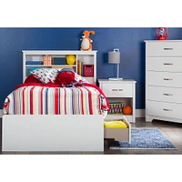 Lit Simple Matelot 3 Tiroirs - Fusion Blanc solide