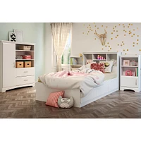 Twin Bed with 3 Drawers - Callesto Pure White
