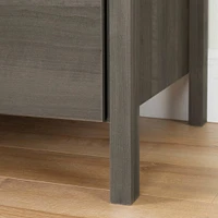 Gravity 2-Drawer Nightstand with Storage - Gray Maple