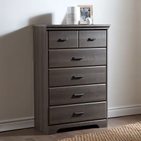 5-Drawer Chest - Versa Gray Maple
