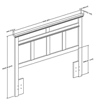 Double / Queen Headboard - Versa Gray Maple