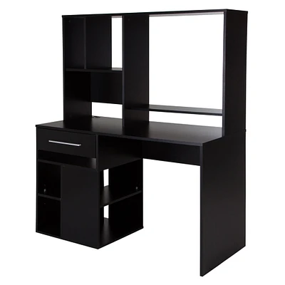 Bureau de Travail pour Ordinateur - Annexe Noir Solide