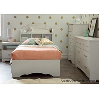 Commode 5 Tiroirs Tiara - Blanc Solide