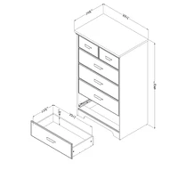 Commode 5 Tiroirs