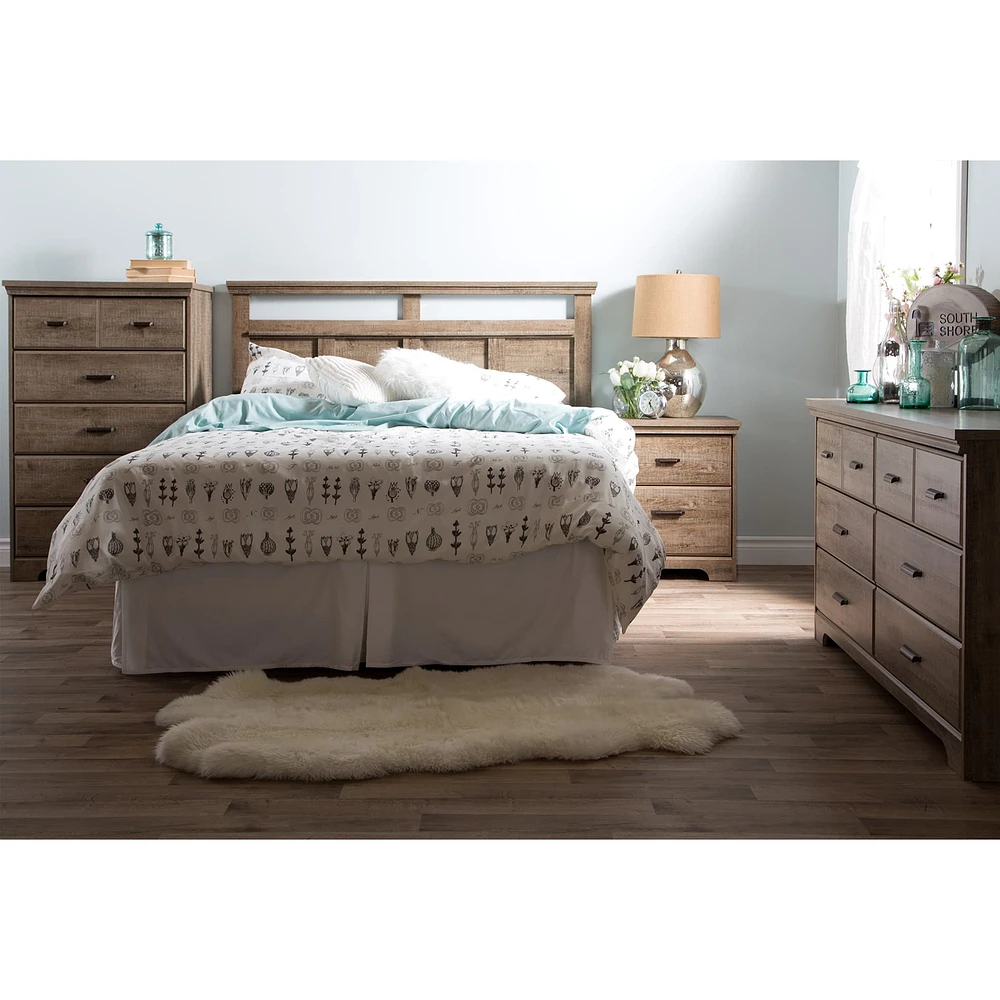 Double / Queen Headboard - Versa Weathered Oak