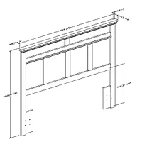 Double / Queen Headboard - Versa Weathered Oak