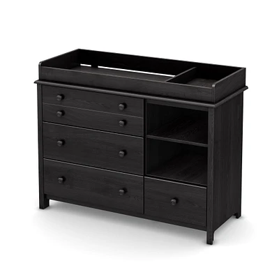Little Smileys Changing Table with Station - Gray Oak