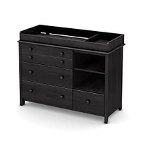 Little Smileys Changing Table with Station - Gray Oak