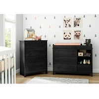 Little Smileys Changing Table with Station - Gray Oak