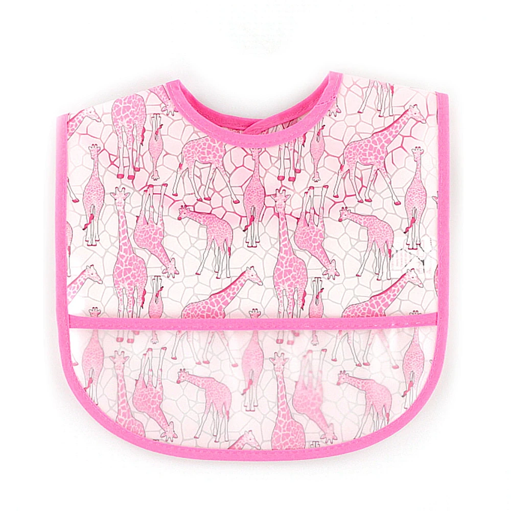 Bib Set of 3 - Pink Giraffe