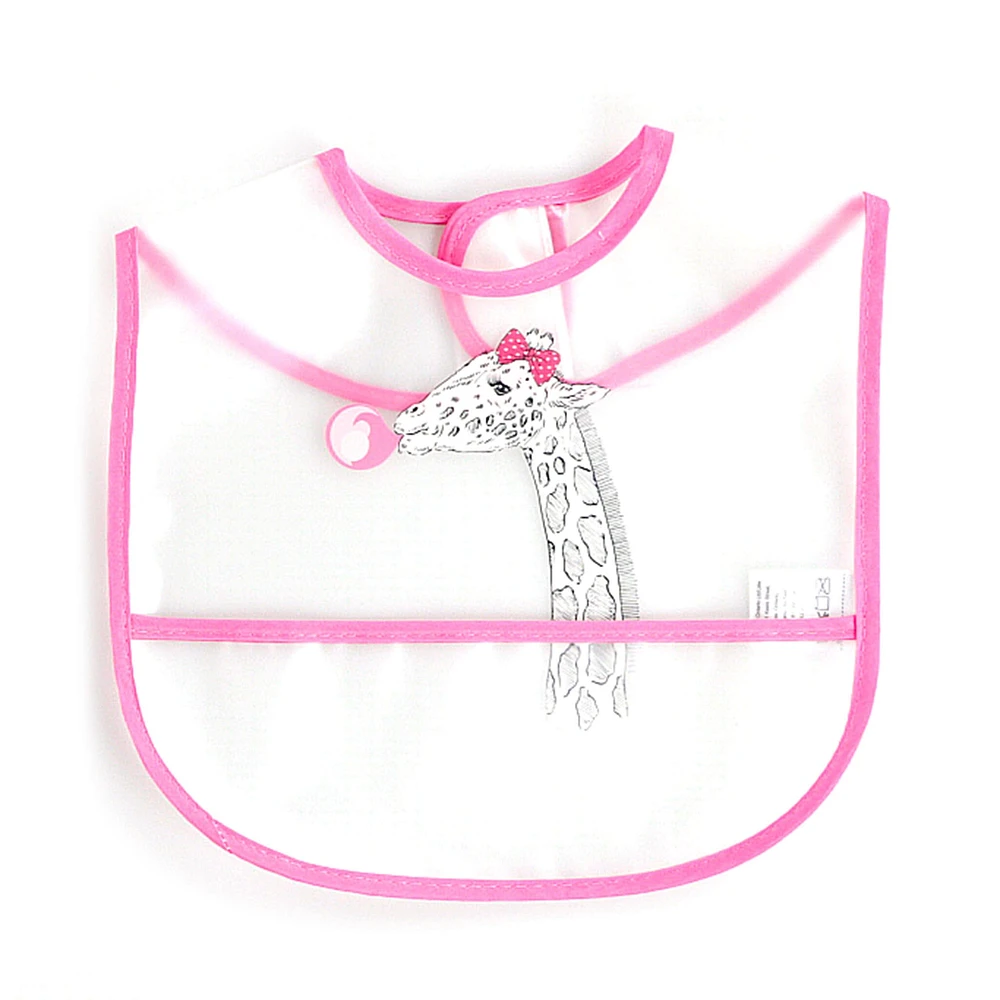 Bib Set of 3 - Pink Giraffe