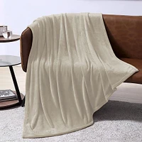 Couverture 80x88 Peluche Taupe