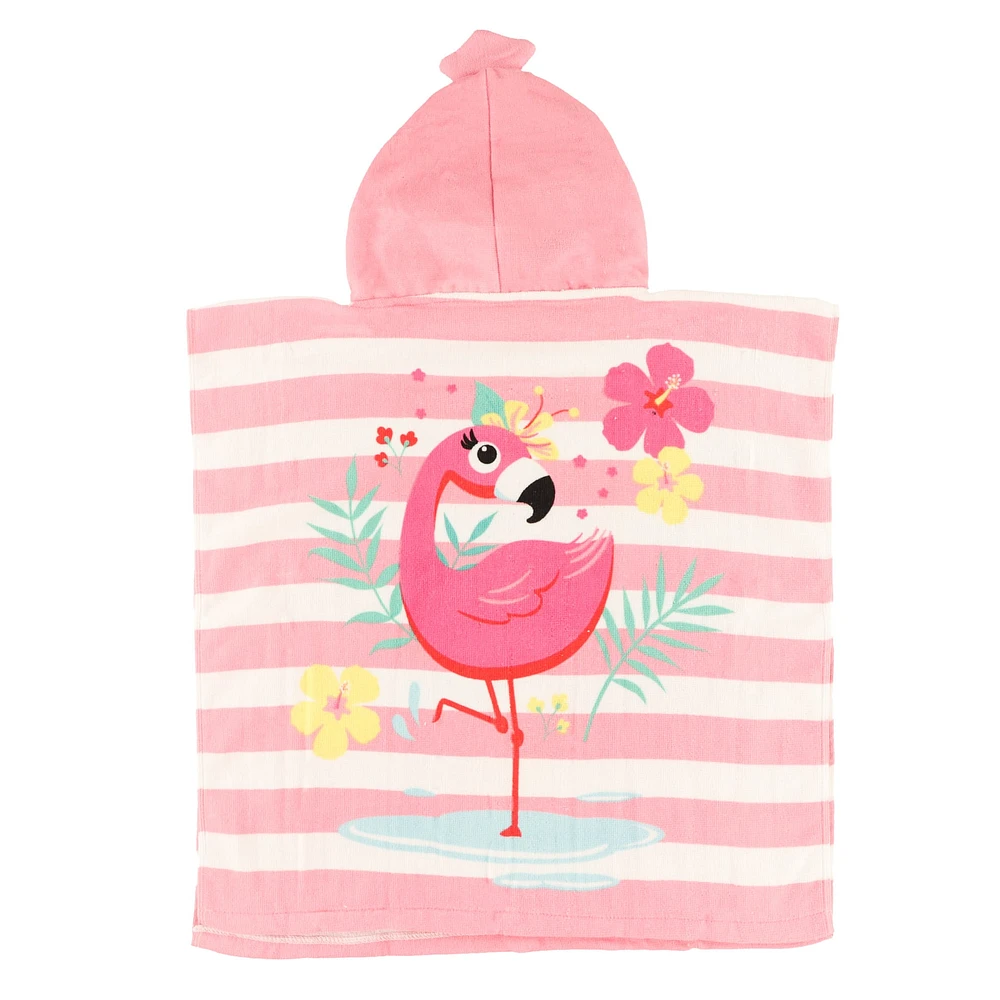 Beach Hooded Towel - Flamingo