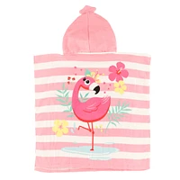 Beach Hooded Towel - Flamingo