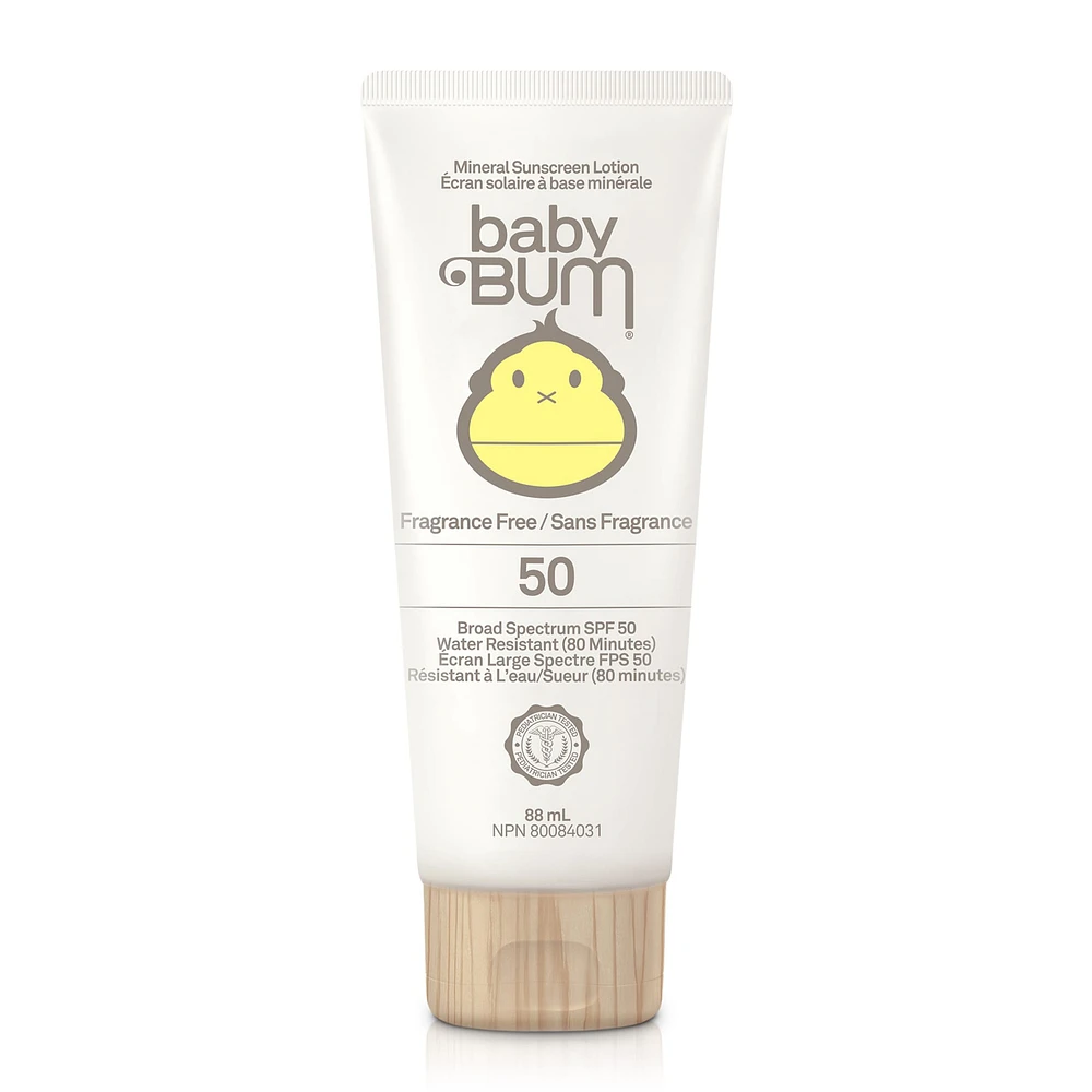 Mineral SPF 50 Sunscreen Lotion Baby Bum - Fragrance Free
