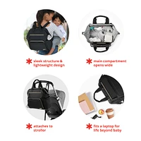 Sac à Couches à Dos - Noir