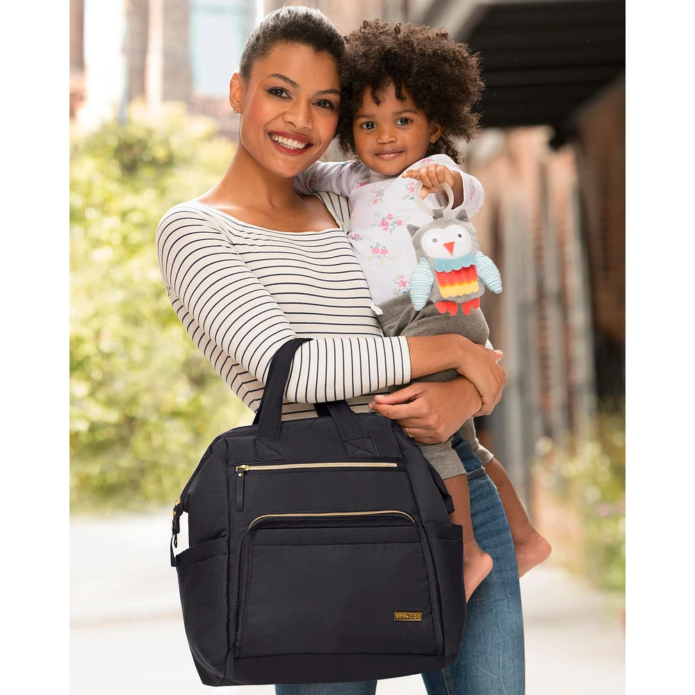 Sac à Couches à Dos - Noir