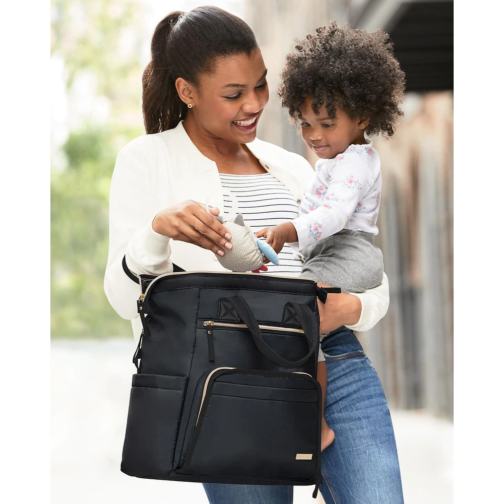 Sac à Couches à Dos - Noir