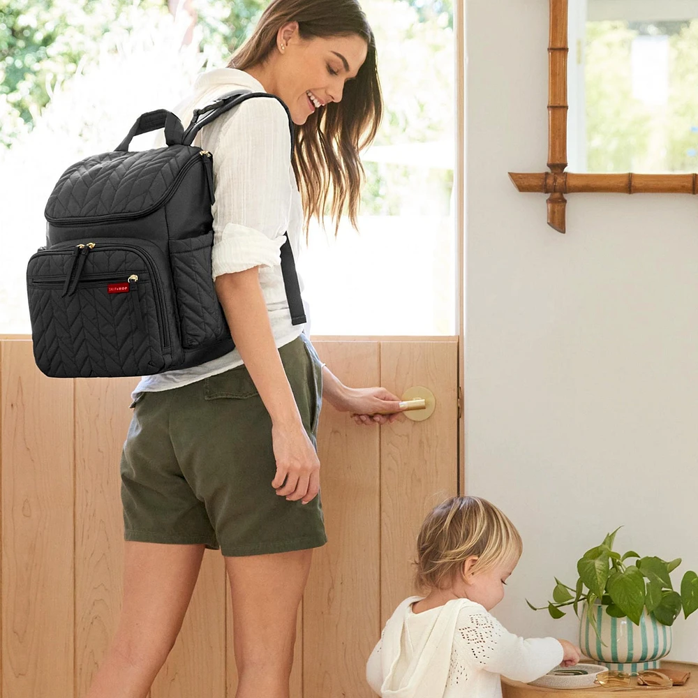 Forma Backpack Diaper Bag - Black